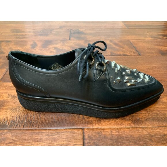 Valentino Black Leather Rockstub Platform Loafers NEW $995, Size 38 (EU) 8 (US) - Picture 2 of 10